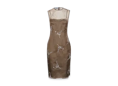 PRADA Women's Dresses Brown "Green"