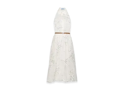 PRADA Women's Embroidered Organza Dress "White"