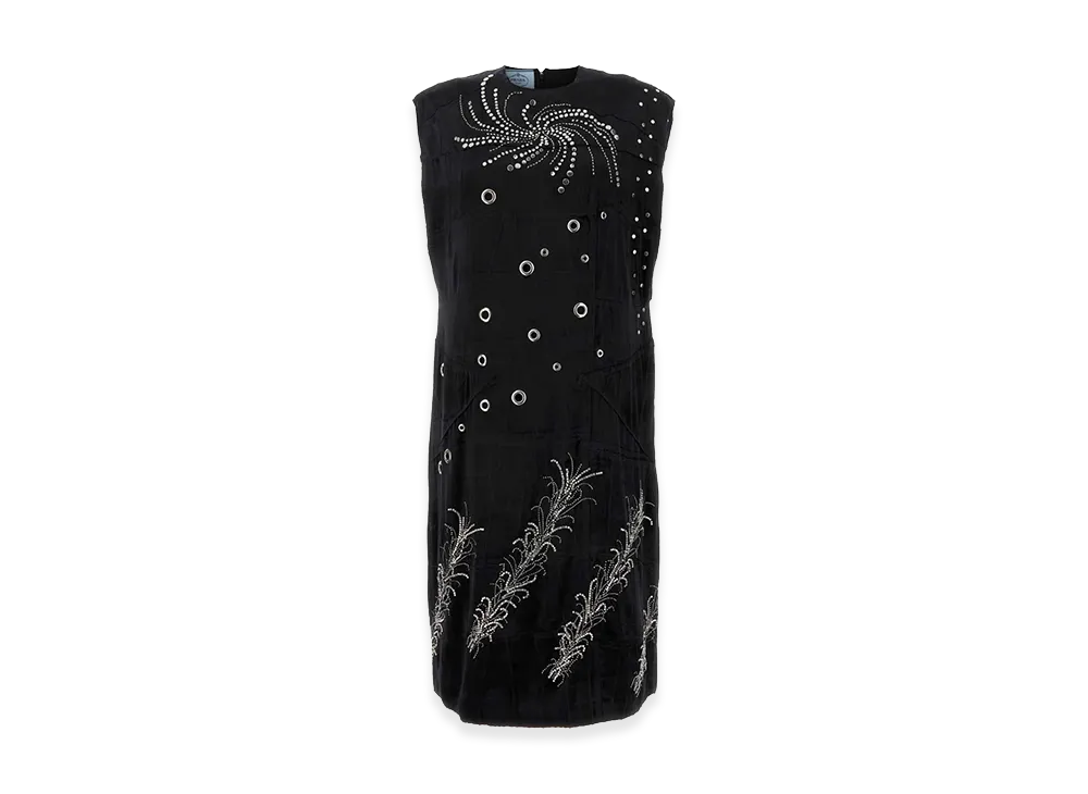 PRADA Women's Velvet Dress "Black"