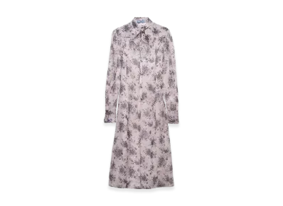 PRADA Women's Printed Chiffon Dress "Pink"