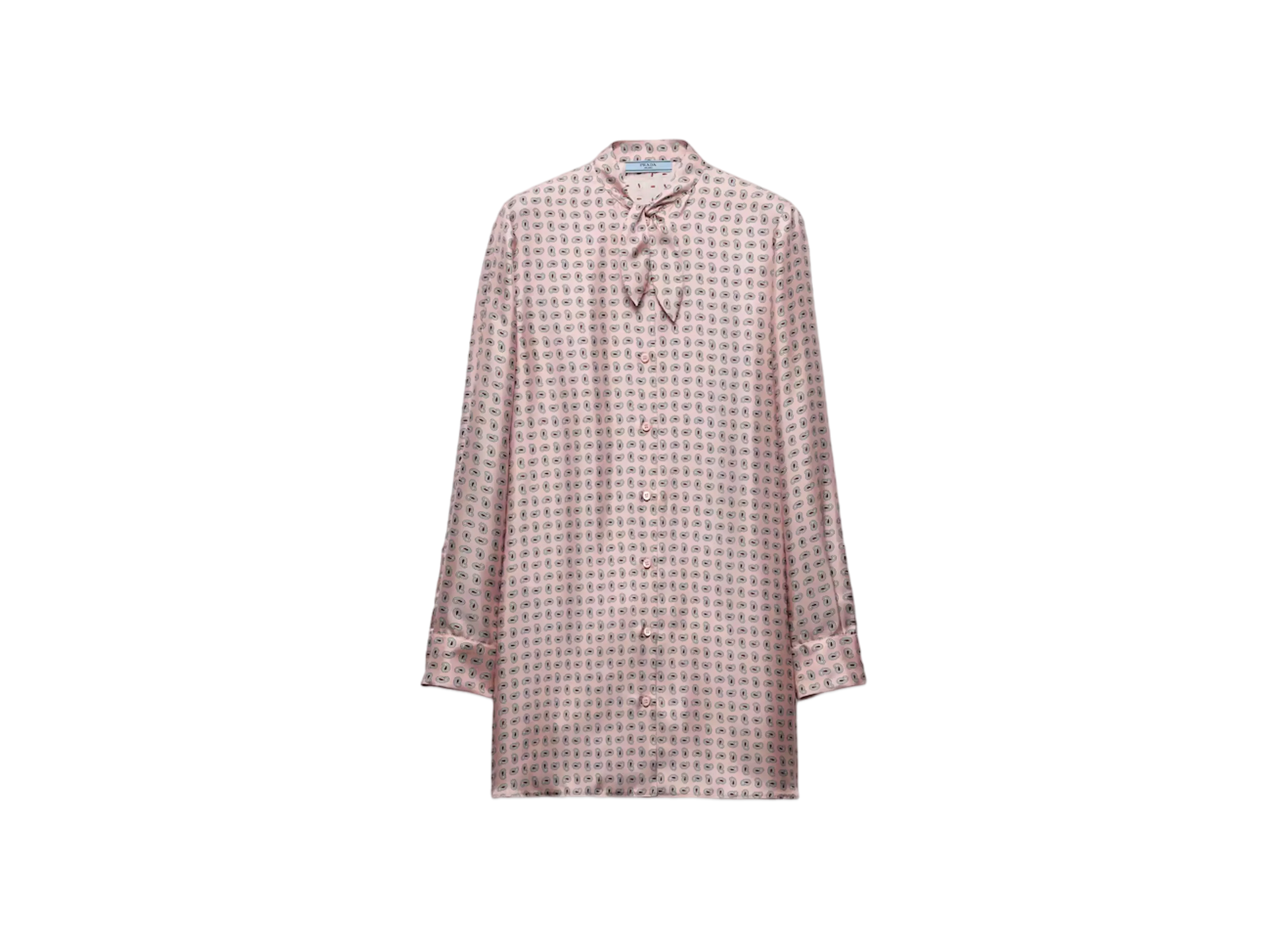 PRADA Women's Printed Silk Twill Mini-Dress "Pink"