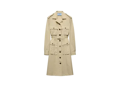 PRADA Women's Poplin Shirt-Dress "Natural"