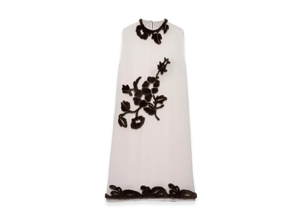 PRADA Women's Georgette Dress "Brown"
