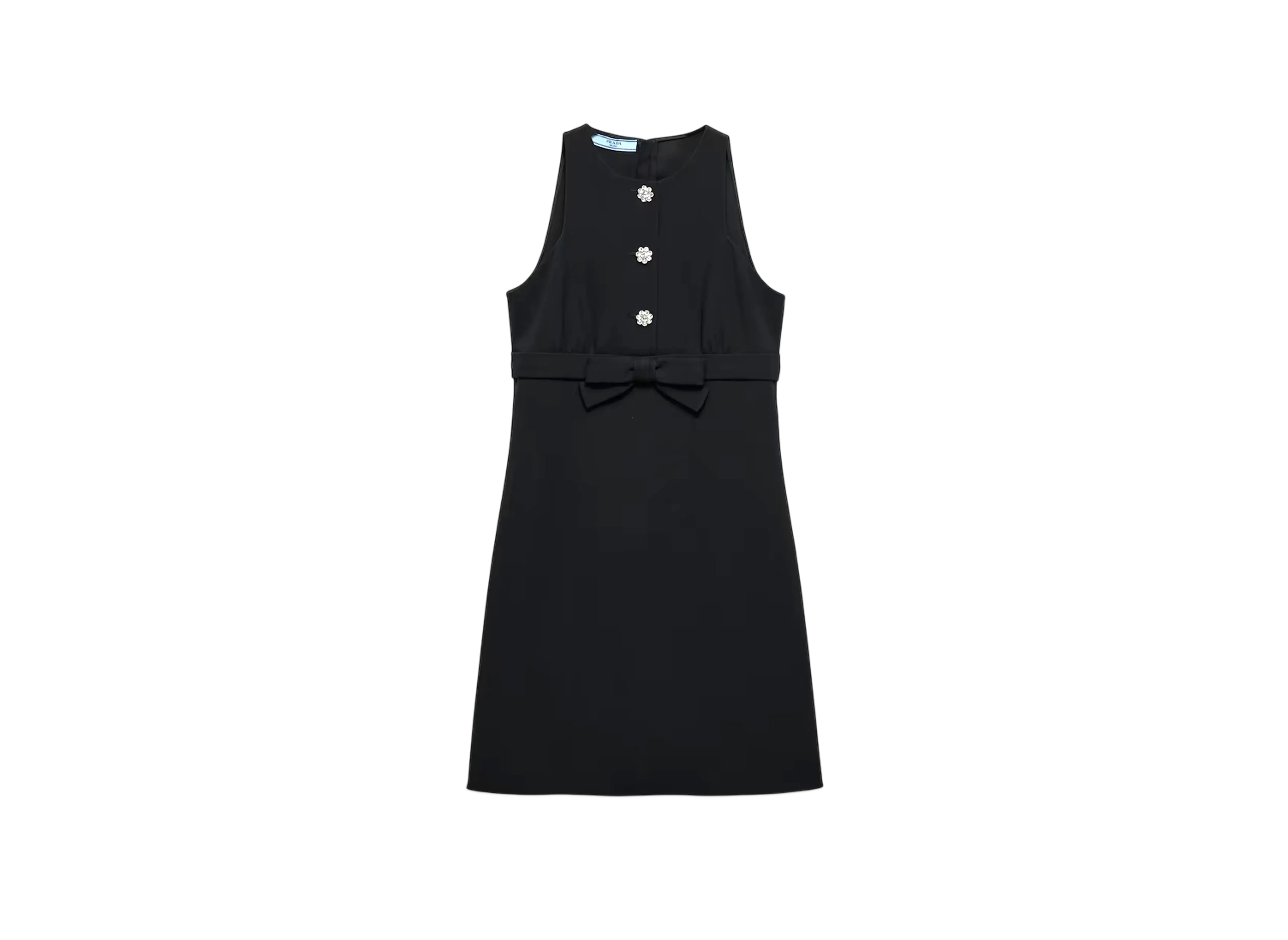 PRADA Women's Sable Compact Mini-Dress "Black"