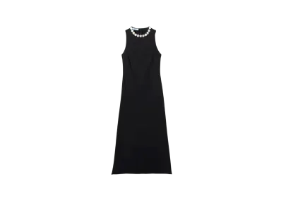 PRADA Women's Embroidered Sable Dress "Black"