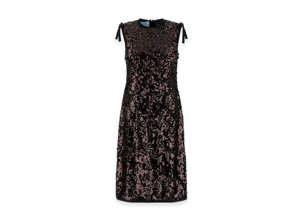 PRADA Women's Sequins Dress "Prugna"