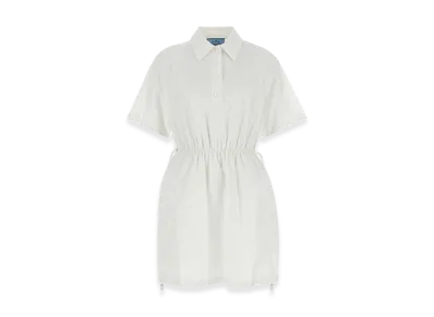 PRADA Women's Poplin Shirt Dress "White"