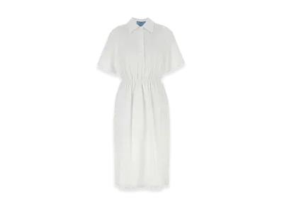 PRADA Women's Poplin Shirt Dress "White"