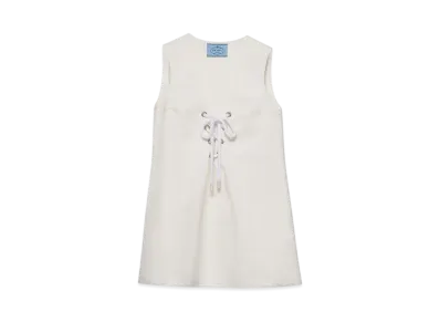 PRADA Women's Old Satin Mini-Dress "White"