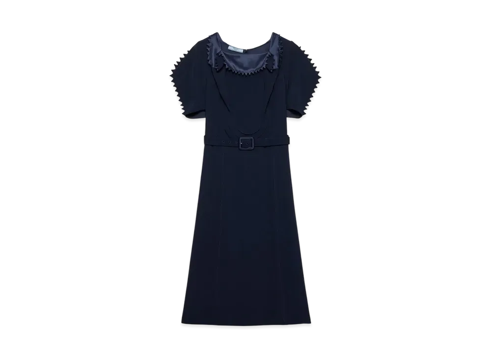 PRADA Women's Satin Crepe Dress "Navy"