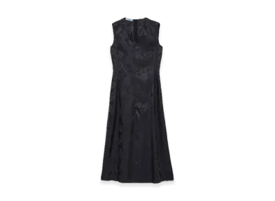 PRADA Floral Jacquard Knit Dress "Gray"