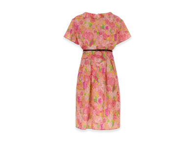 PRADA Women's Printed Silk Blend Dress "Pink"