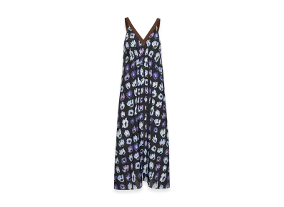 PRADA Wonen's V-Neck Dress "Purple"