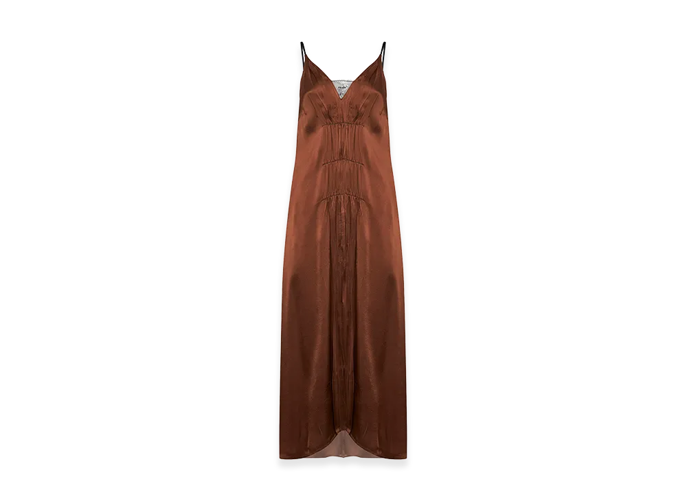 PRADA Women's Satin Dress "Brown"