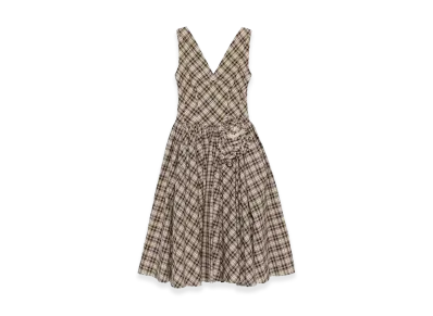PRADA Wonen's Popeline Dress "Brown"