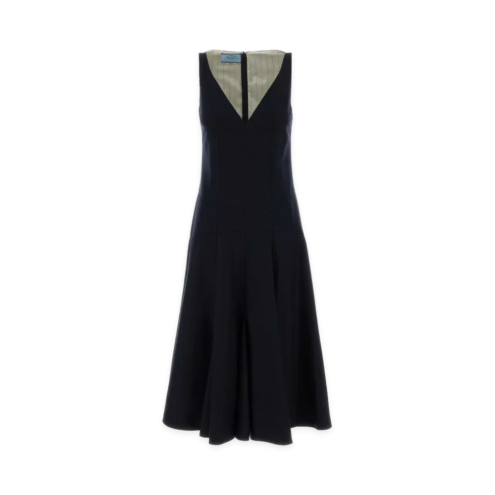 PRADA Women's Re-Wool Dress "Navy"