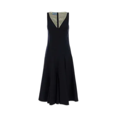 PRADA Women's Re-Wool Dress "Navy"