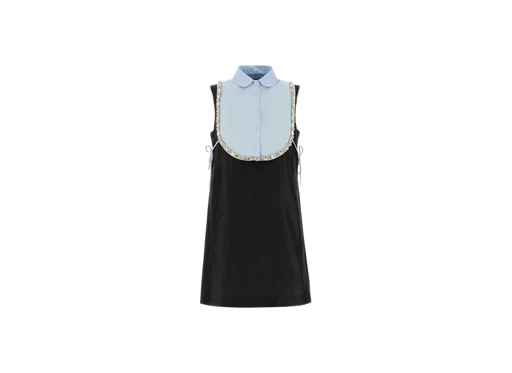 PRADA Women's Taffeta Mini Dress "Black"