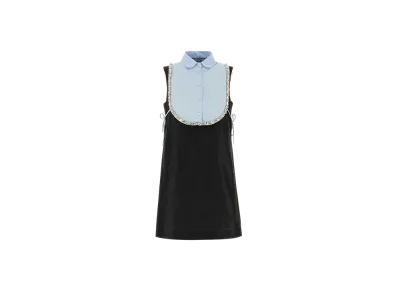 PRADA Women's Taffeta Mini Dress "Black"
