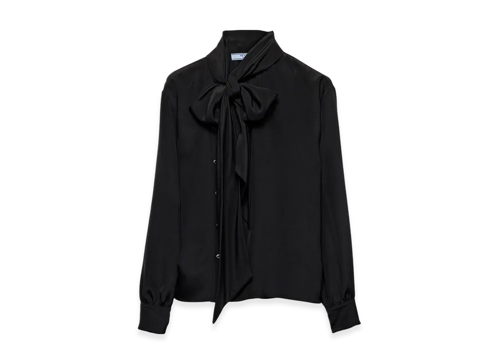 PRADA Women's Marocain Shirt "Black"
