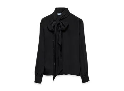 PRADA Women's Marocain Shirt "Black"