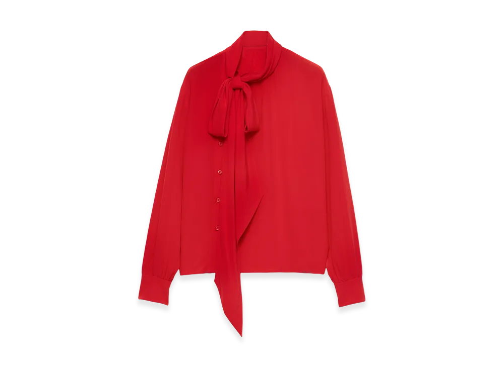 PRADA Women's Marocain Shirt "Red"