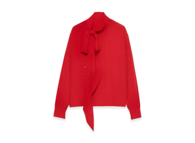 PRADA Women's Marocain Shirt "Red"