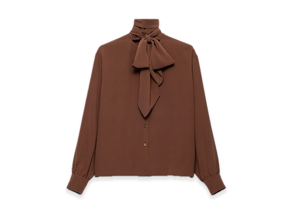 PRADA Marocain Shirt "Dark Brown"