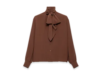 PRADA Marocain Shirt "Dark Brown"
