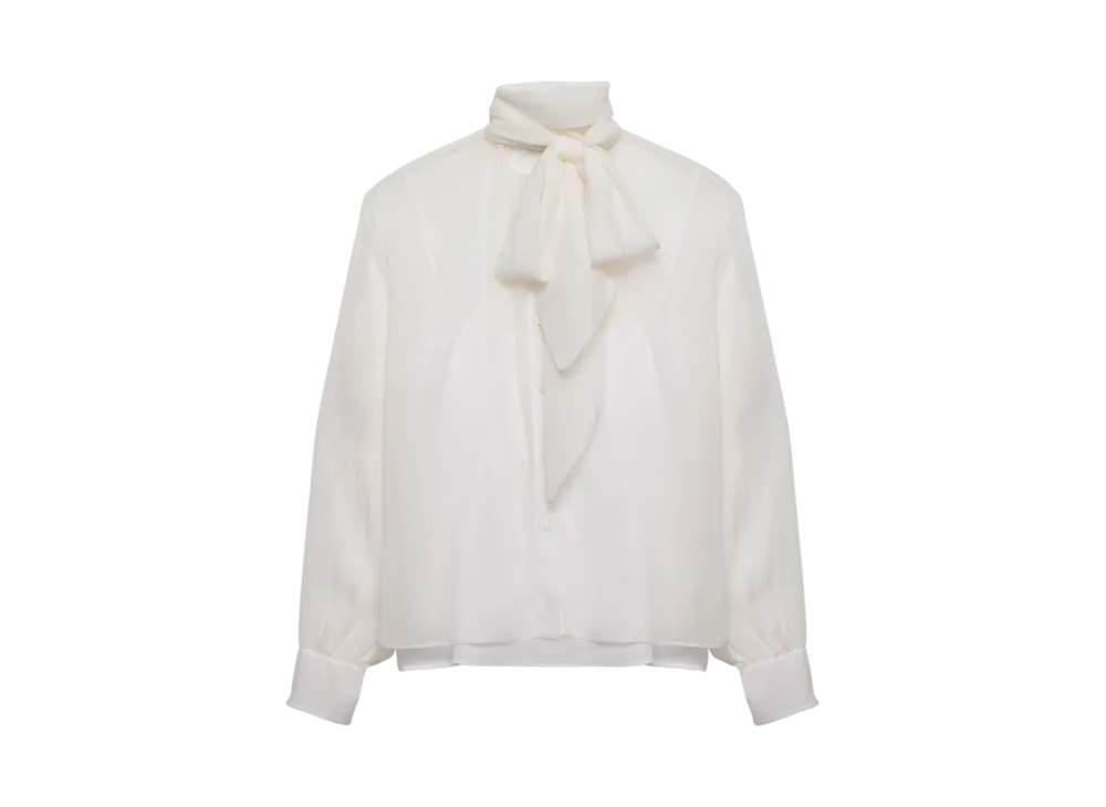 PRADA Chiffon Shirt "White"