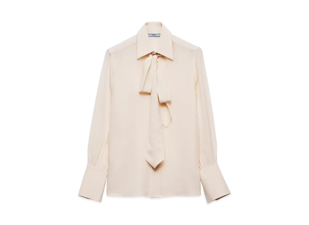 PRADA Women's Old Marocain Shirt "Ivory"