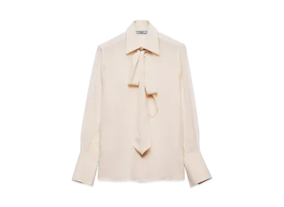 PRADA Women's Old Marocain Shirt "Ivory"