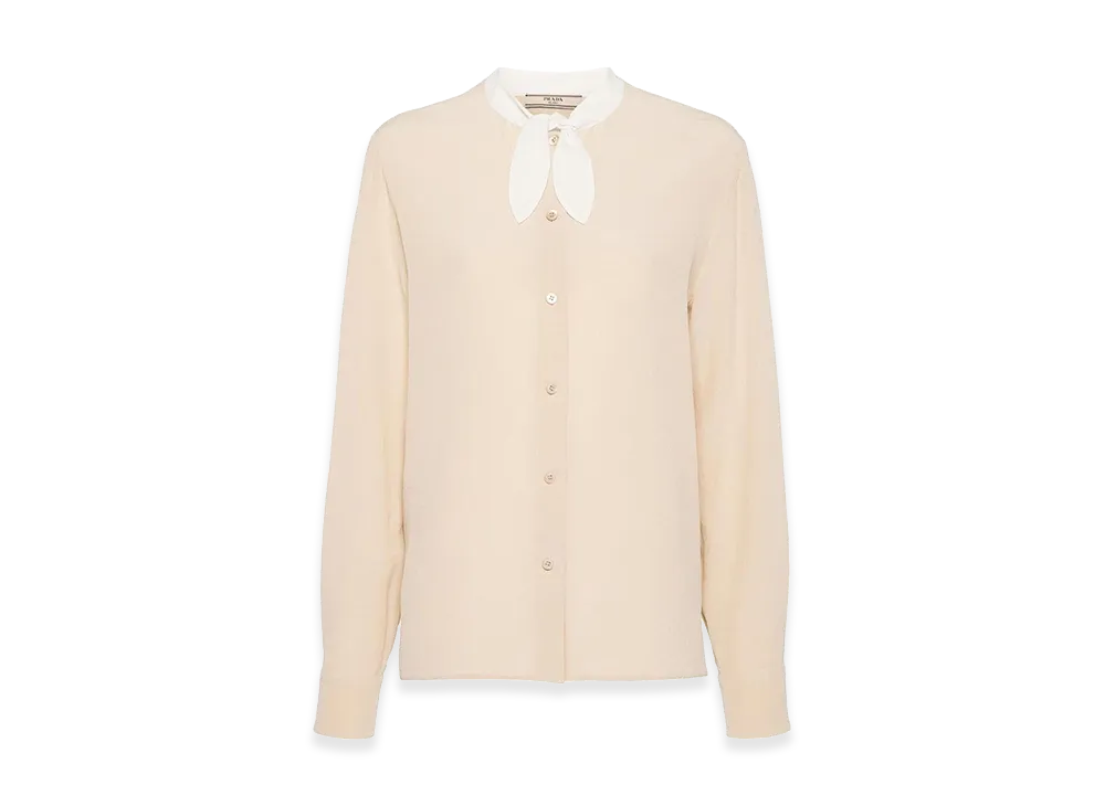 PRADA Wonen's Silk Shirt "Beige"