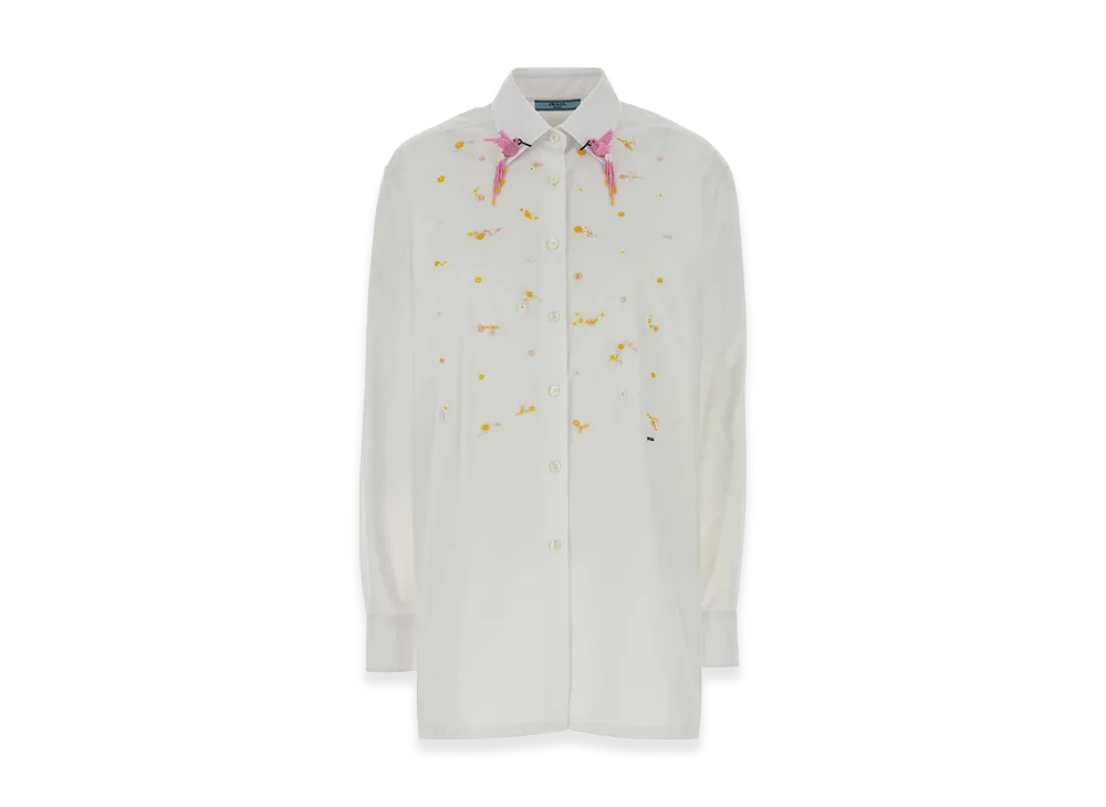 PRADA Wonen's Poplin Shirt "White"