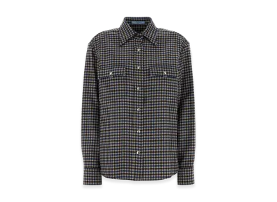 PRADA Women's Embroidewool Shirt "Brown"