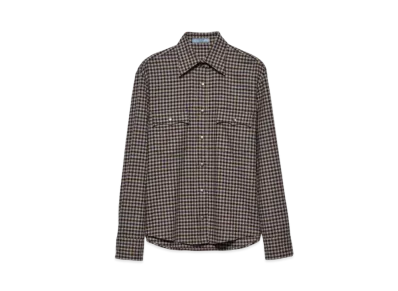 PRADA Women's Wool Shirt "Dark Brown"