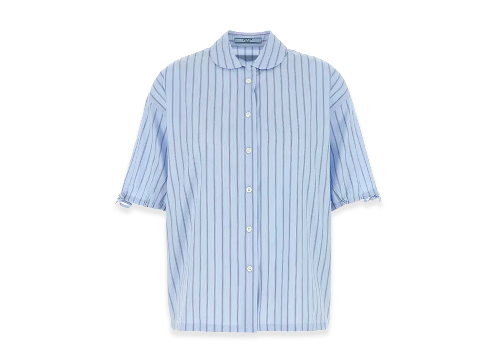 PRADA Women's Embroidepoplin Shirt "Stripped"