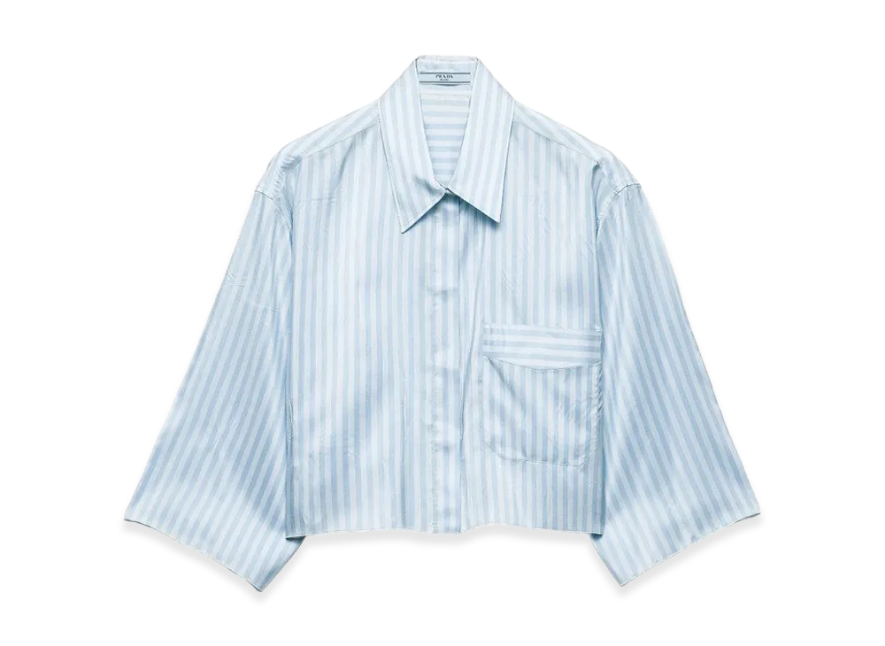 PRADA Women's Shirts Clear Blue "Lightblue"