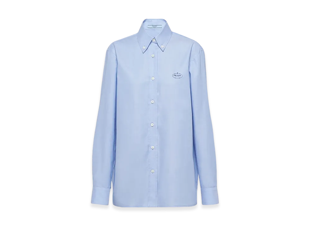 PRADA Women's Oxford Cotton Shirt "Light Blue"