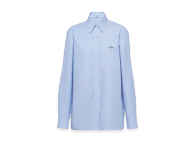 PRADA Women's Oxford Cotton Shirt "Light Blue"
