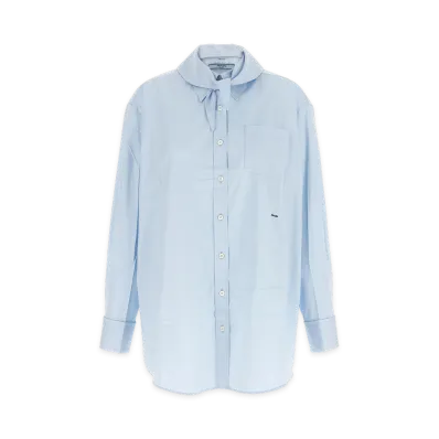 PRADA Women's Scarf Shirt "Light Blue"