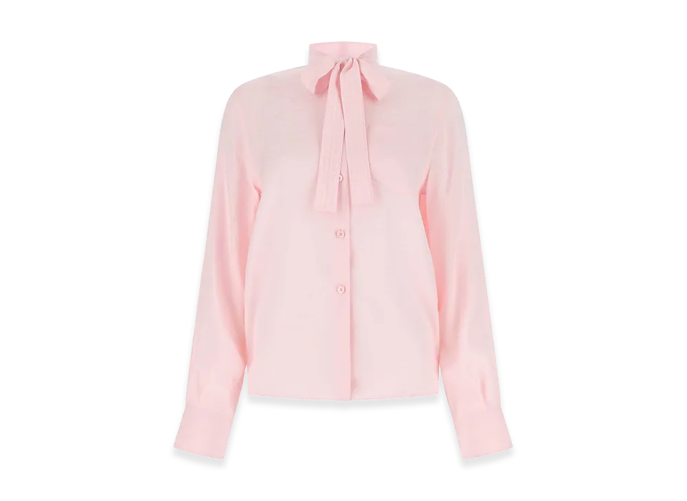 PRADA Women's Crepe Shirt "Pastel Pink"