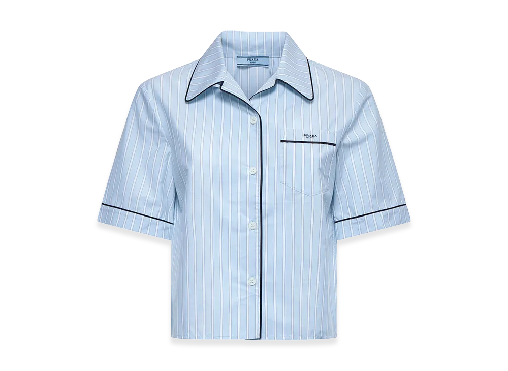 PRADA Women's Short Sleeve Shirts "LIght Blue"