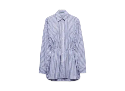 PRADA Women's Striped Poplin Shirt "Blue"