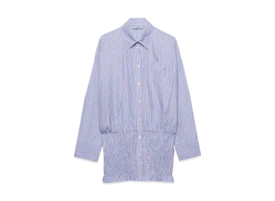 PRADA Women's Striped Poplin Shirt "Blue"