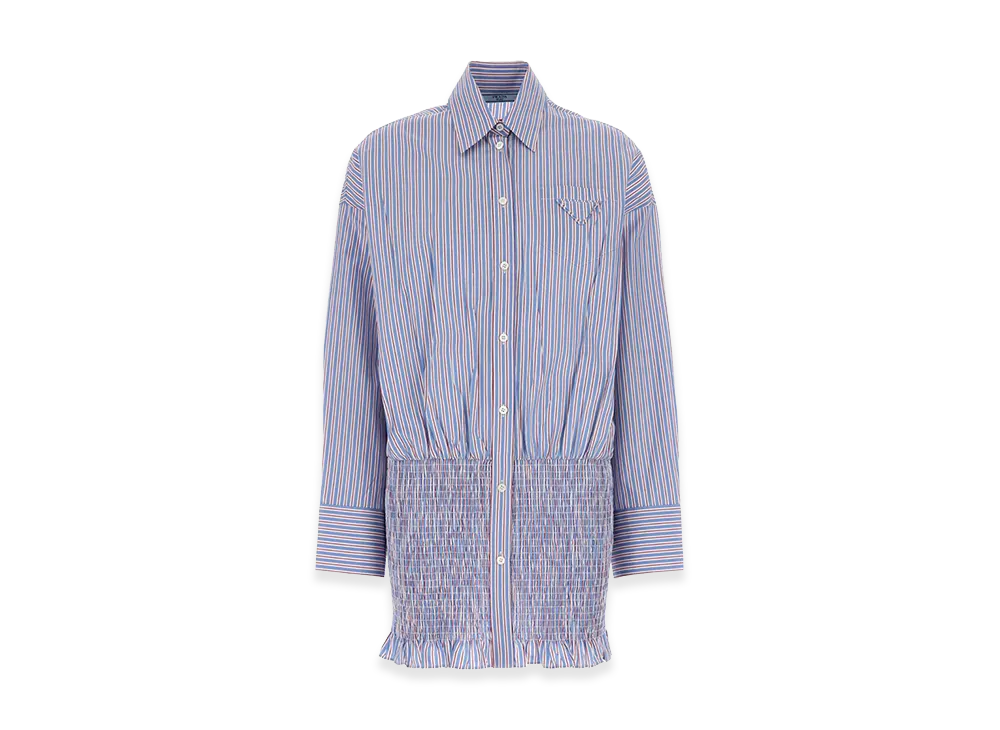 PRADA Women's Embroidepoplin Shirt "Stripped"
