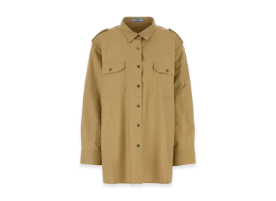 PRADA Women's Cotton Oversize Shirt "Camel"