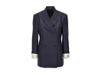 PRADA Women's Double-Breasted Blazer "Blue"