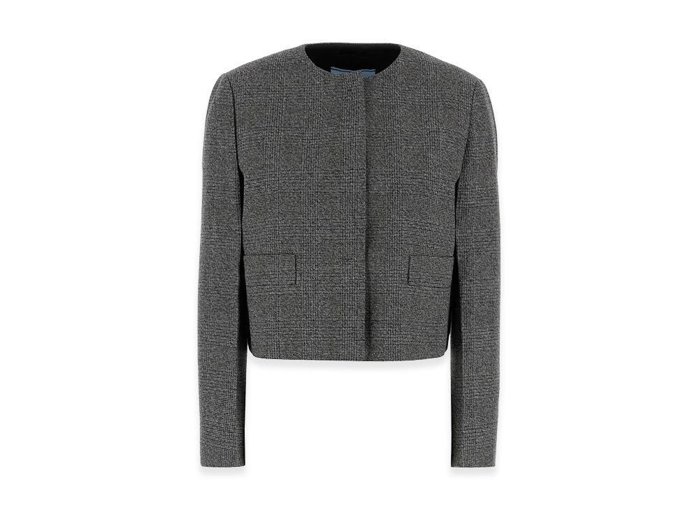 PRADA Women's Glencheck Blazer "Gray"