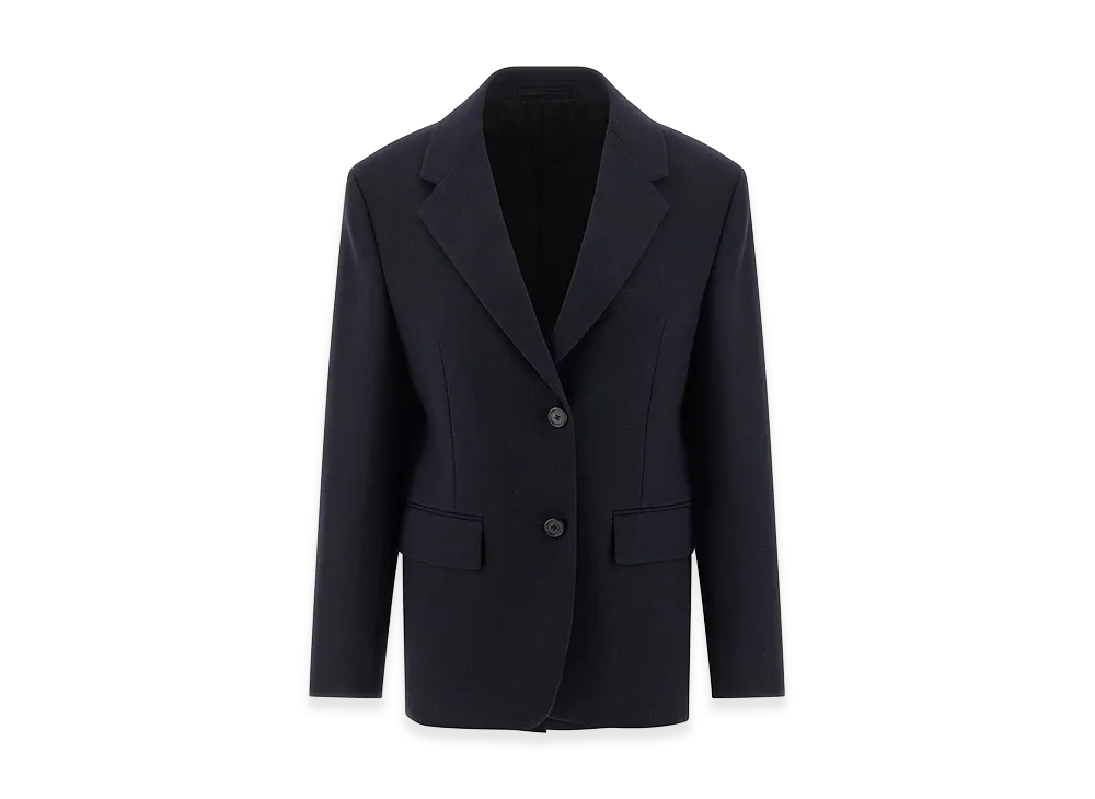 PRADA Women's Single-Breasted Wool Jacket "Blue"